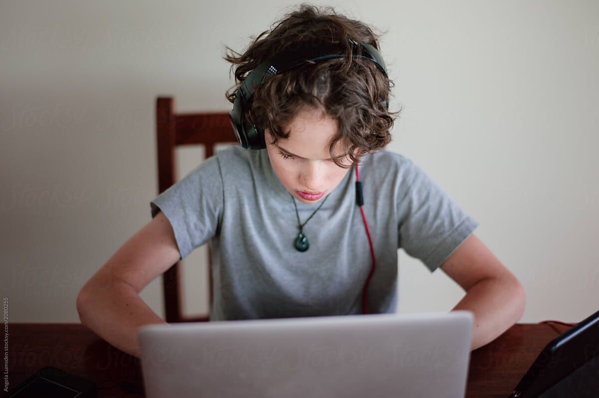 Boy on Computer