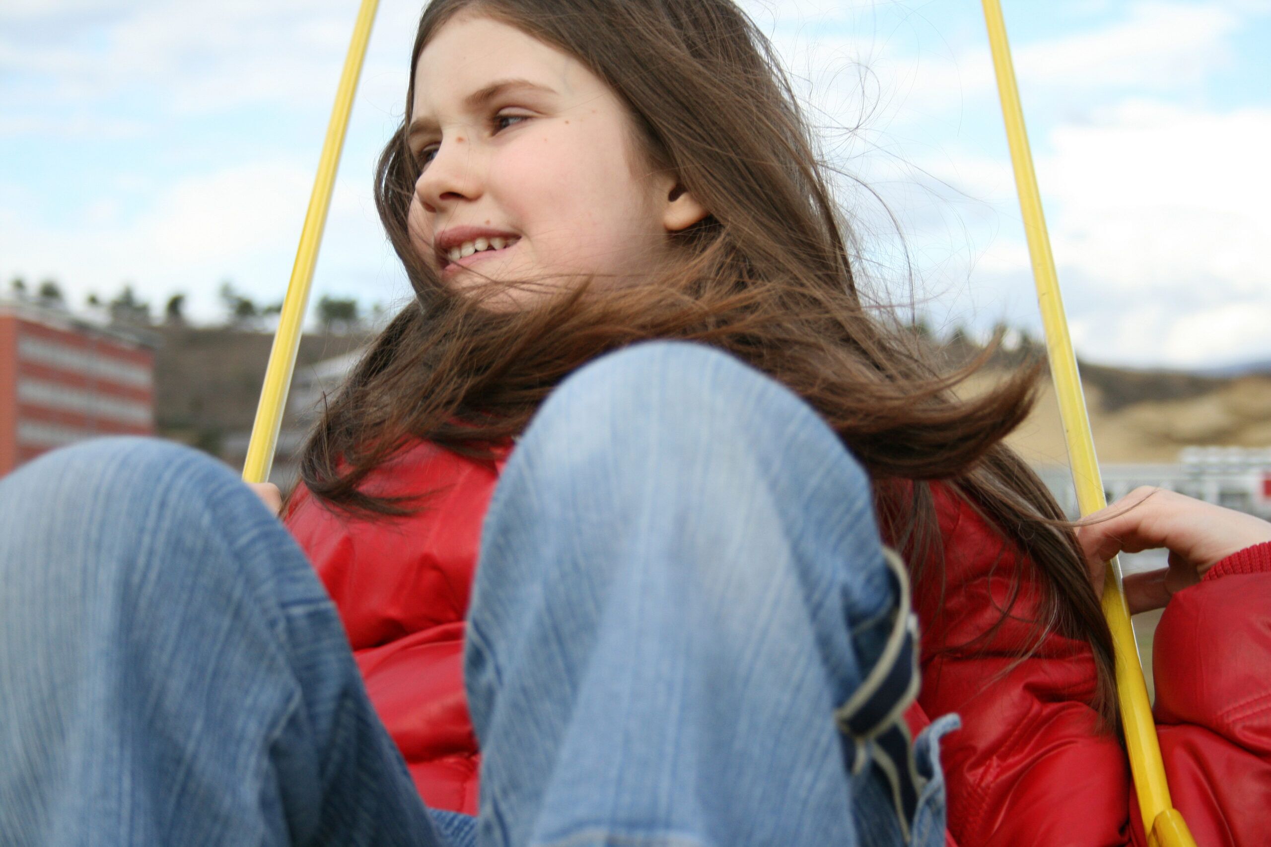 Girl on swing