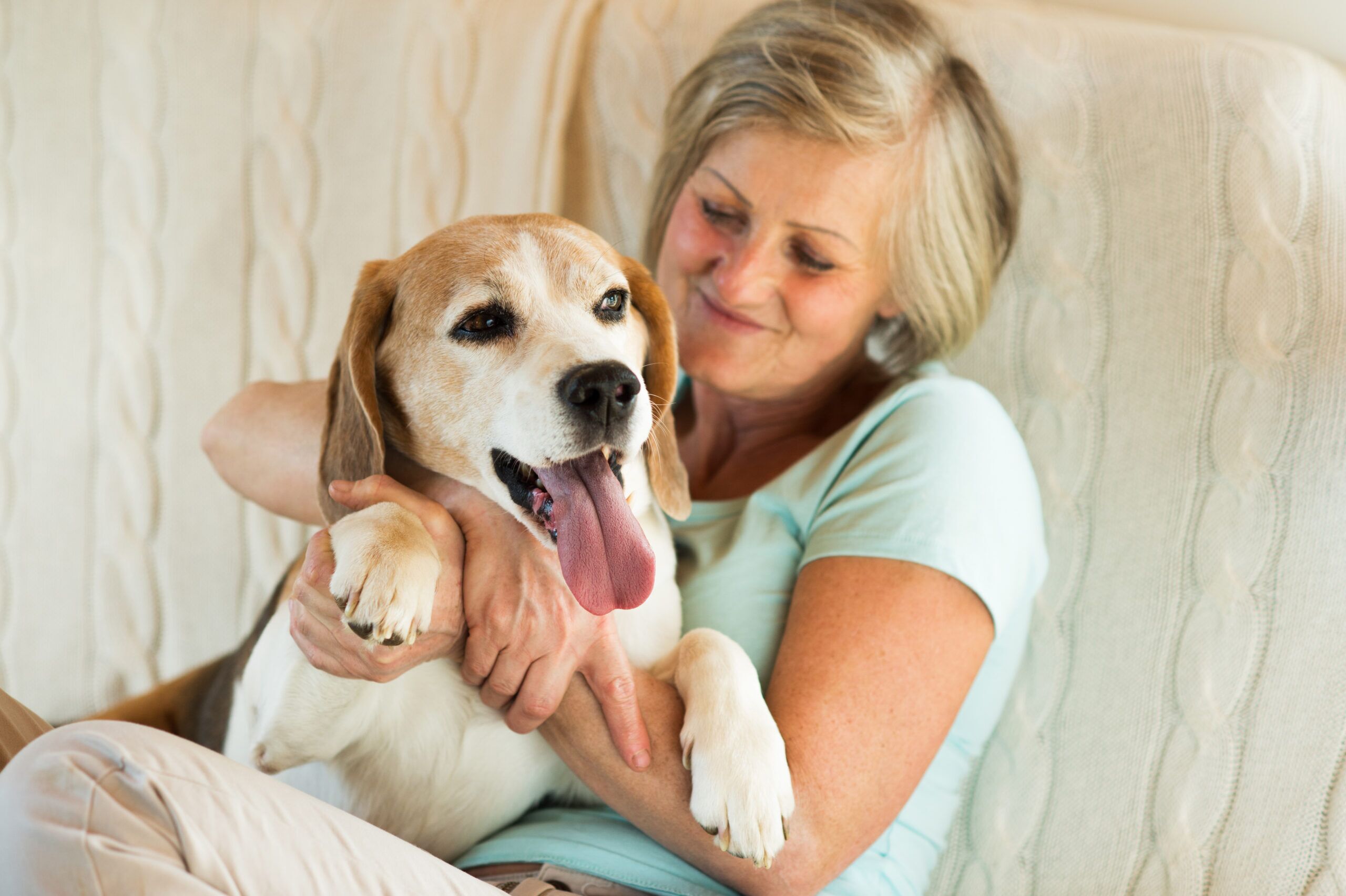 Foster mom with dog